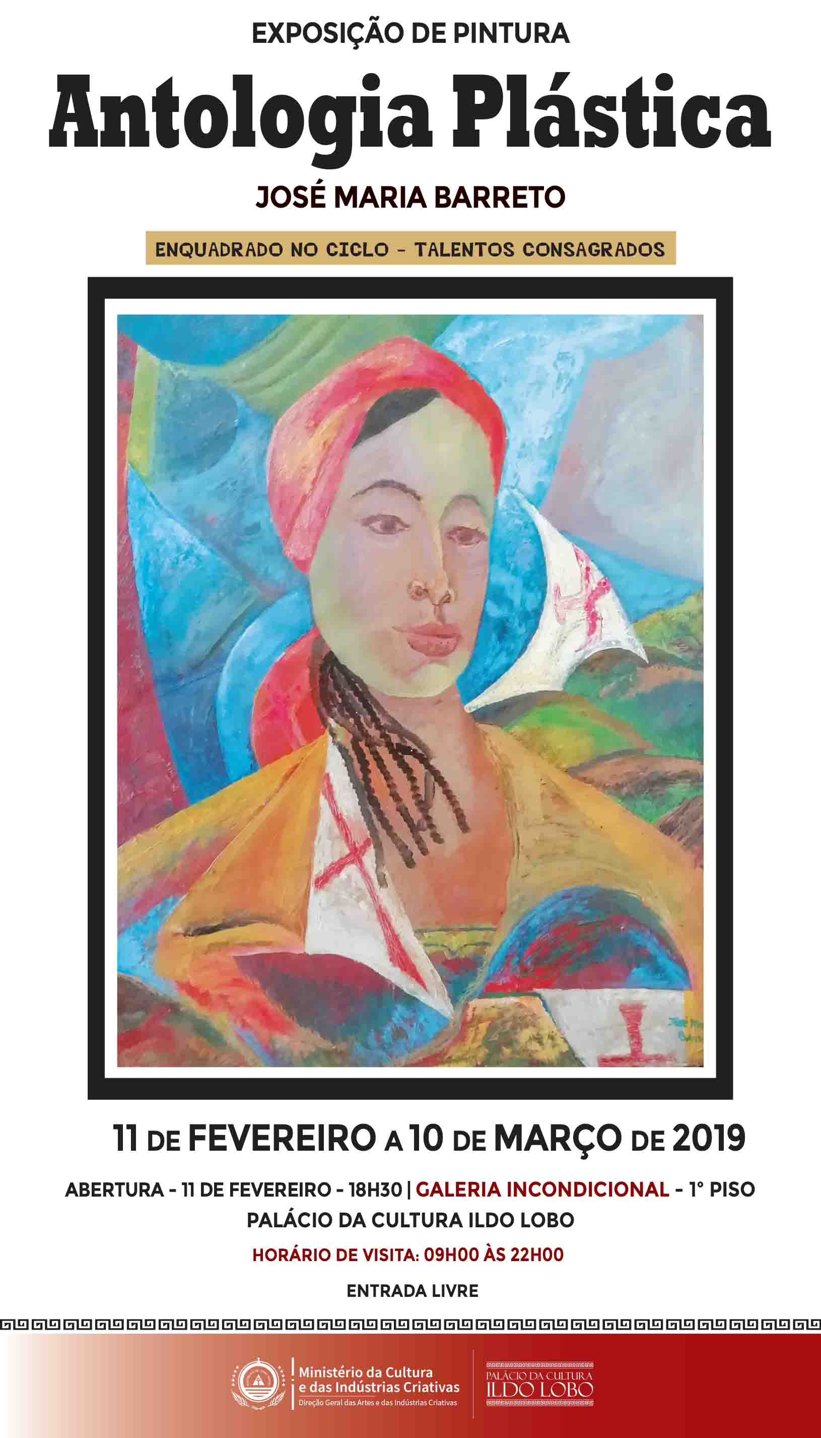 Cartaz Exposição Antologia Plástica José Maria Barreto