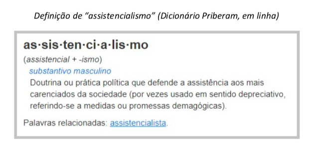 Definicao assistencialismo