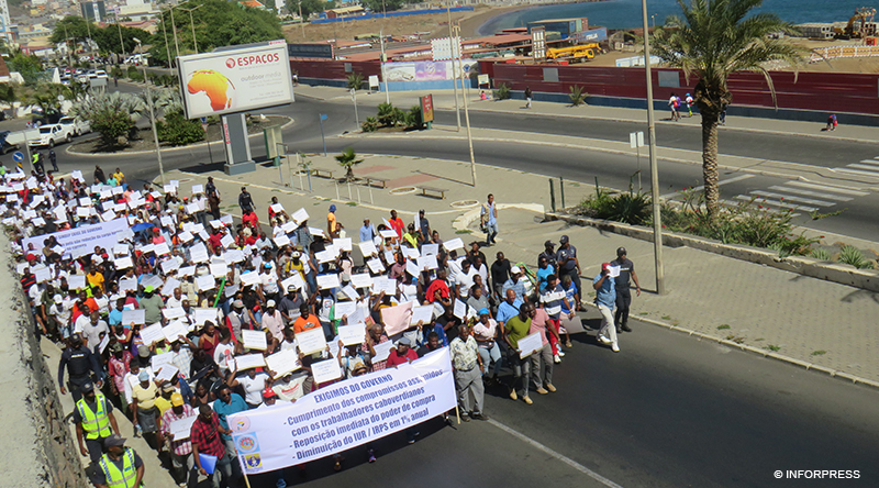 Manifestação Sindicatos Santiago