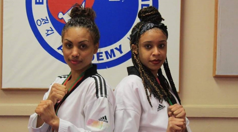 Sopia REis e Zezinha Andrade taekwondo
