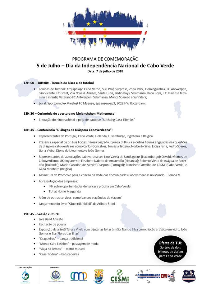 programa 5 de Julha no Holanda